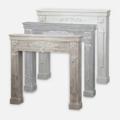 Cornice per caminetto effetto legno
