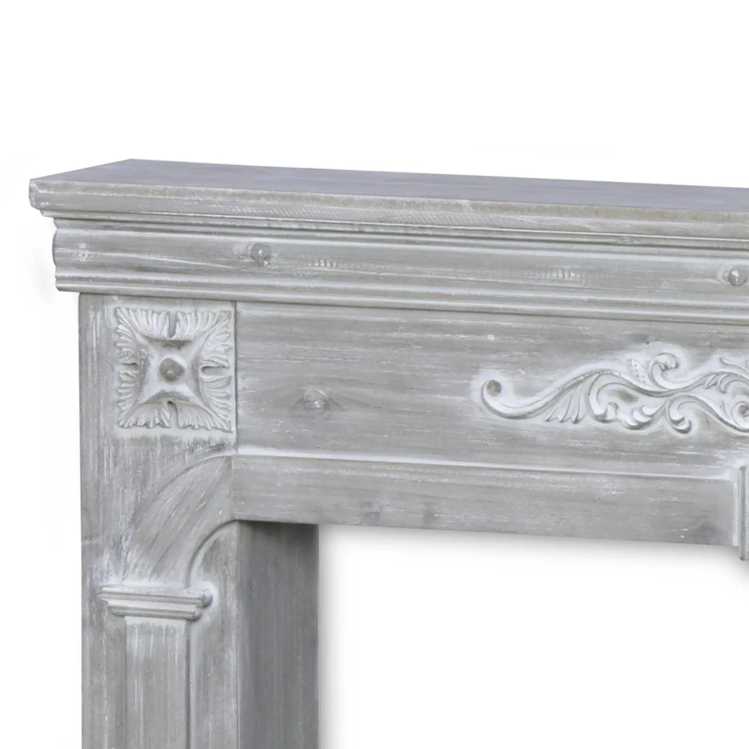 Cornice per caminetto effetto legno