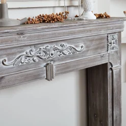Cornice per caminetto effetto legno
