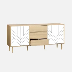Credenza a 2 ante effetto legno, 160cm