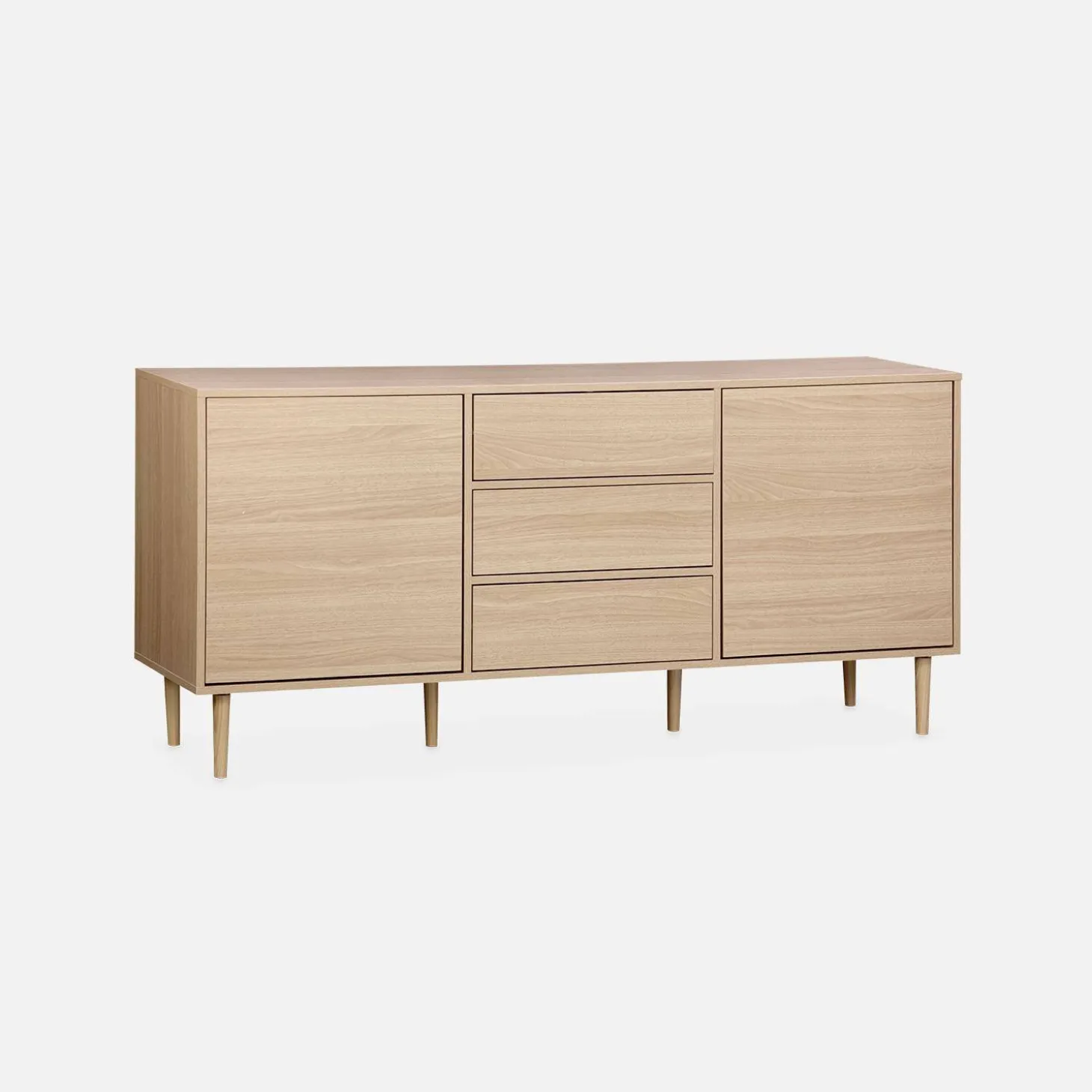 Credenza a 2 ante effetto legno, 160cm