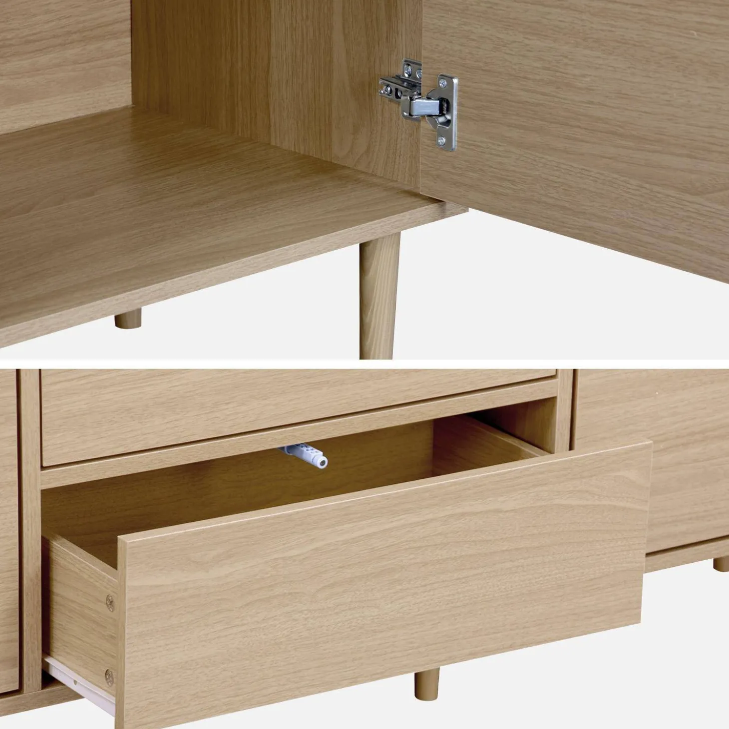 Credenza a 2 ante effetto legno, 160cm