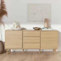 Credenza a 2 ante effetto legno, 160cm