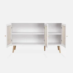 Credenza 3 ante in cannage, 120 cm
