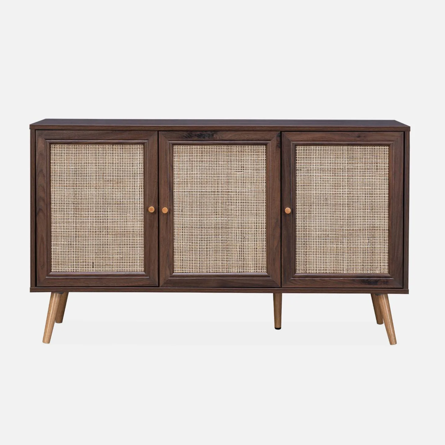 Credenza 3 ante in cannage, 120 cm