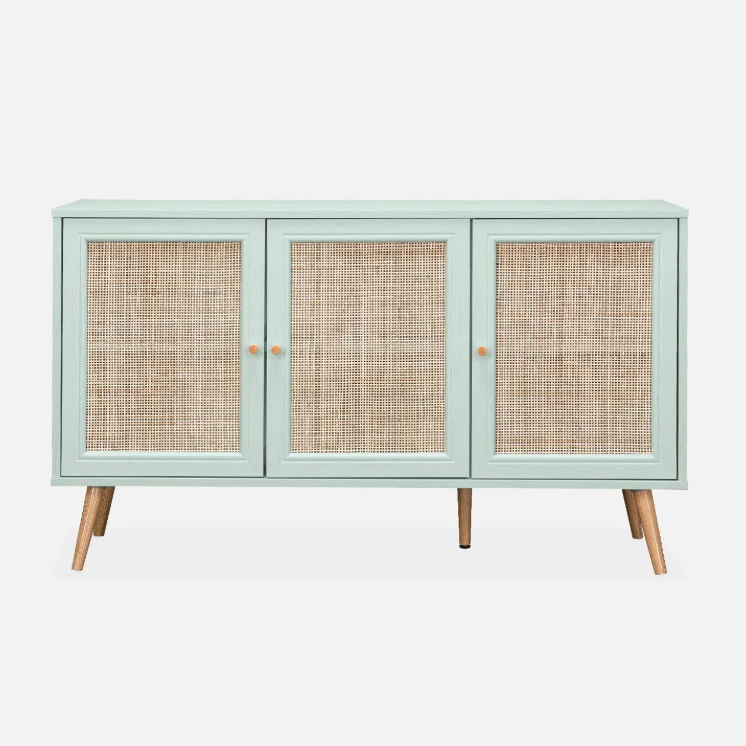Credenza 3 ante in cannage, 120 cm