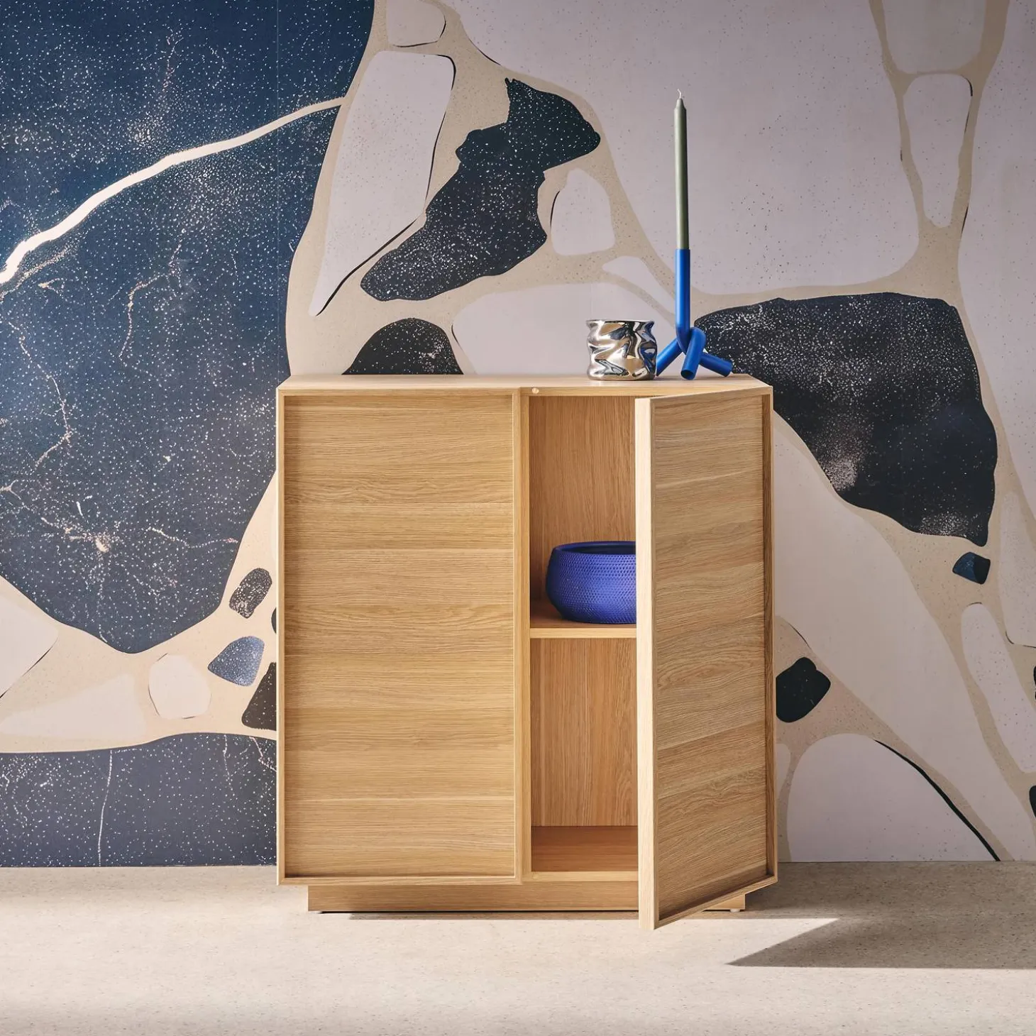 Credenza effetto legno 2 ante 80 cm