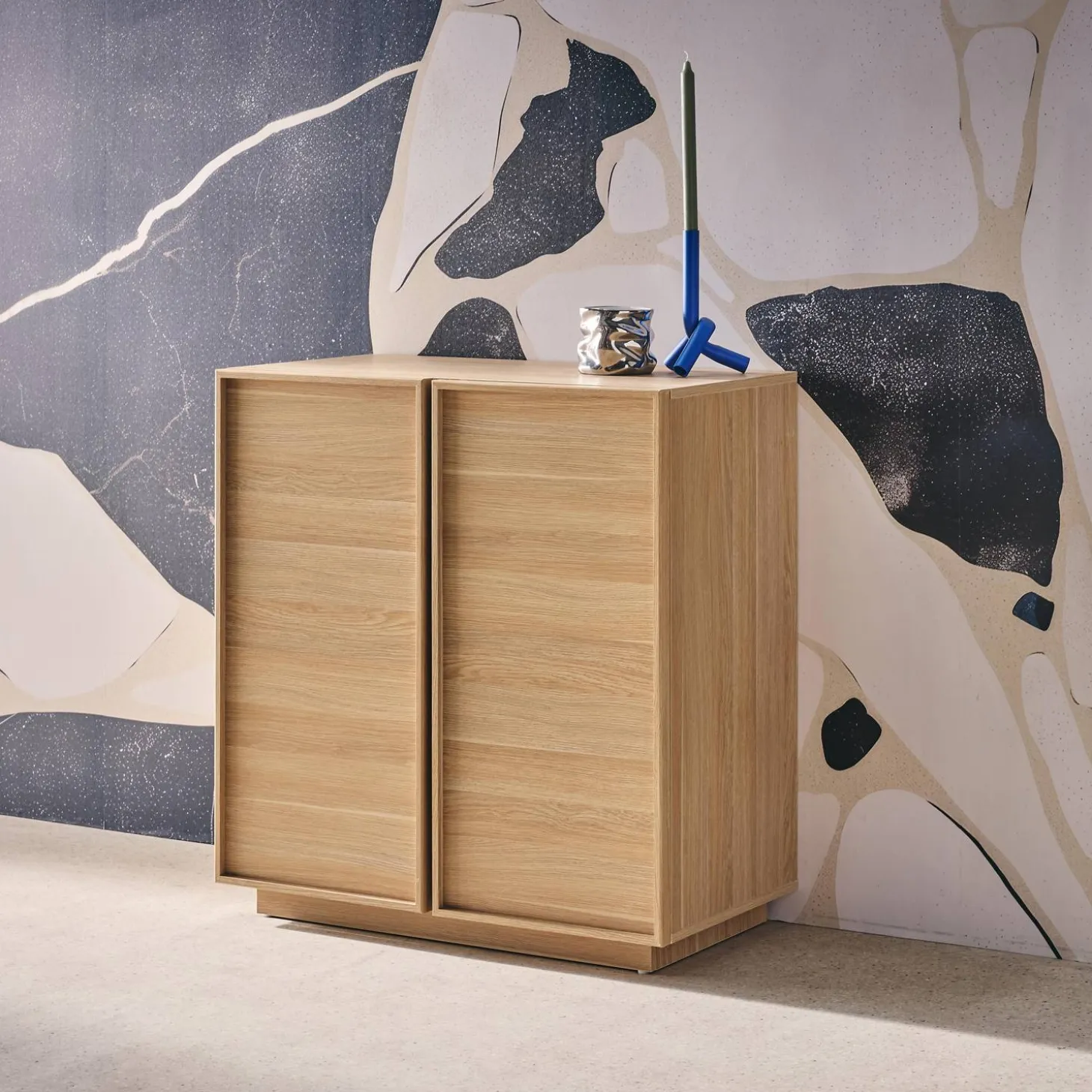 Credenza effetto legno 2 ante 80 cm