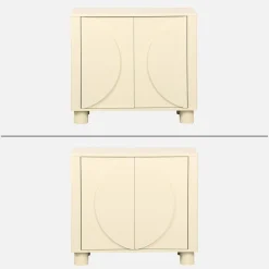 Credenza esotica effetto legno di mango 2 ante, 80cm