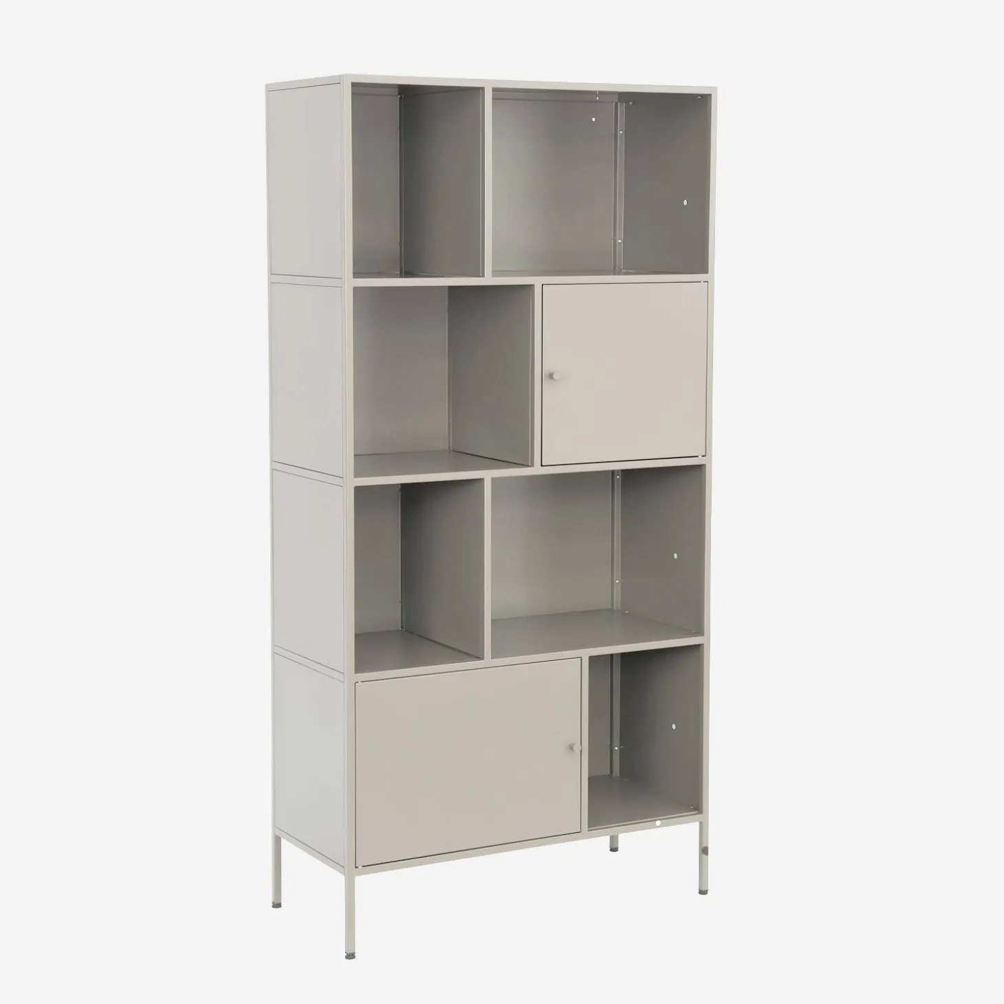 Credenza industriale in metallo con 8 scomparti