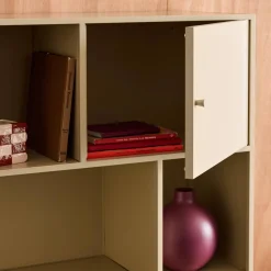 Credenza industriale in metallo con 6 scomparti