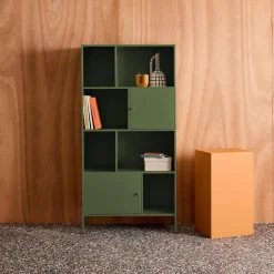 Credenza industriale in metallo con 8 scomparti