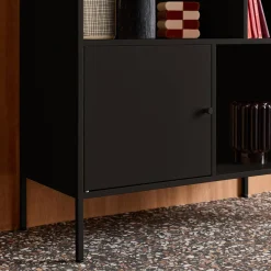 Credenza industriale in metallo con 6 scomparti