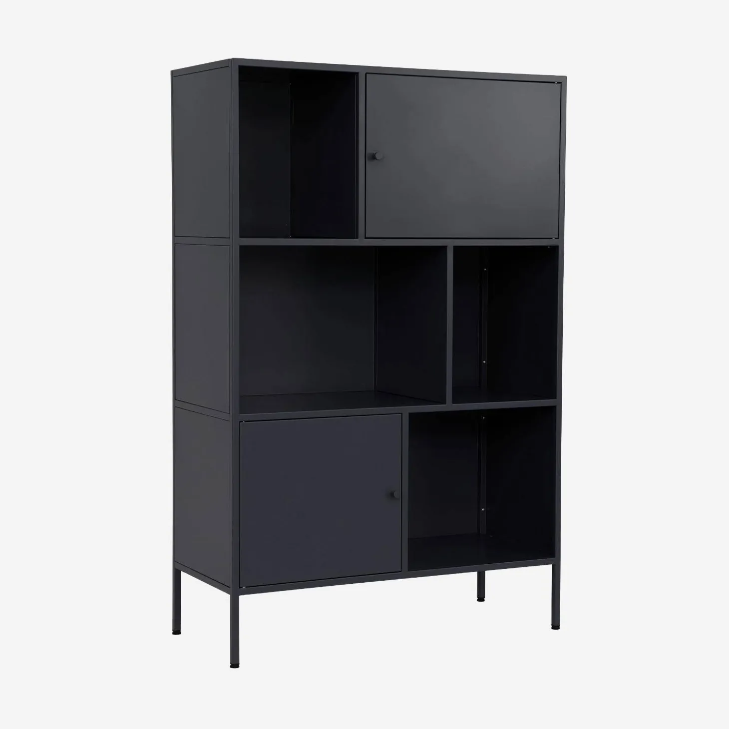 Credenza industriale in metallo con 6 scomparti