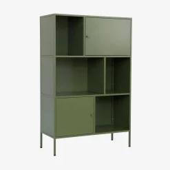 Credenza industriale in metallo con 6 scomparti