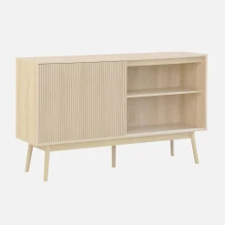 Credenza scandinava a 2 ante effetto legno, 150cm
