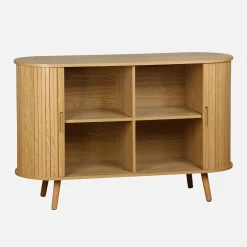 Credenza scandinava a 2 ante scorrevoli, 120cm