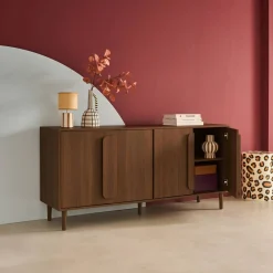 Credenza vintage effetto legno 4 ante, 160cm