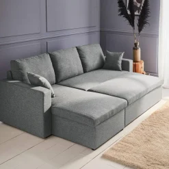 Divano letto angolare reversibile con contenitore, 3 posti