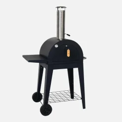 Forno per pizza da esterno a carbonella con ruote