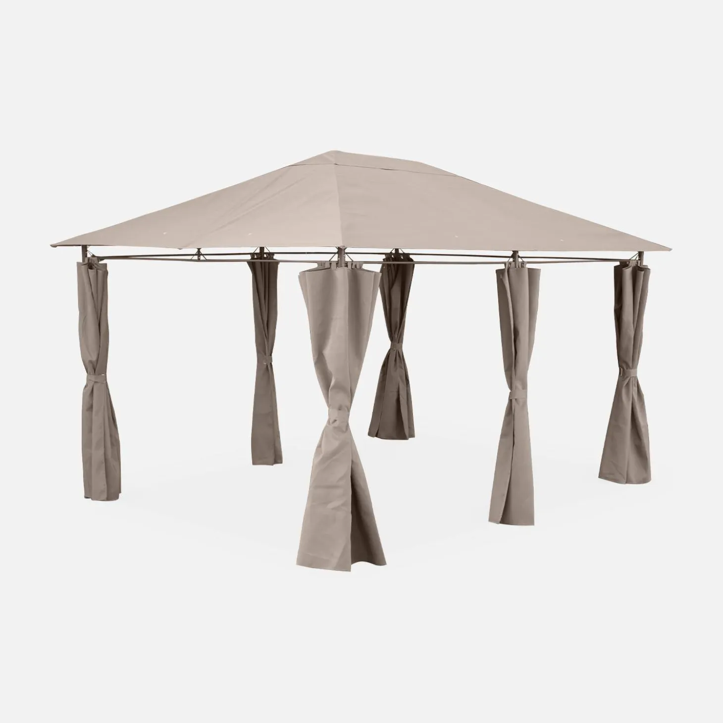 Gazebo da giardino per eventi in alluminio con tende scorrevoli, 3x4m