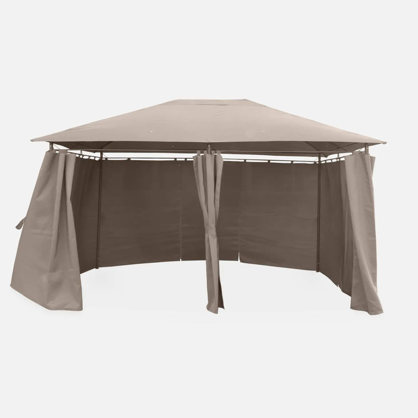 Gazebo da giardino per eventi in alluminio con tende scorrevoli, 3x4m