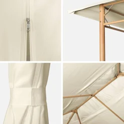 Gazebo da giardino per eventi in alluminio con tende scorrevoli, 3x4m