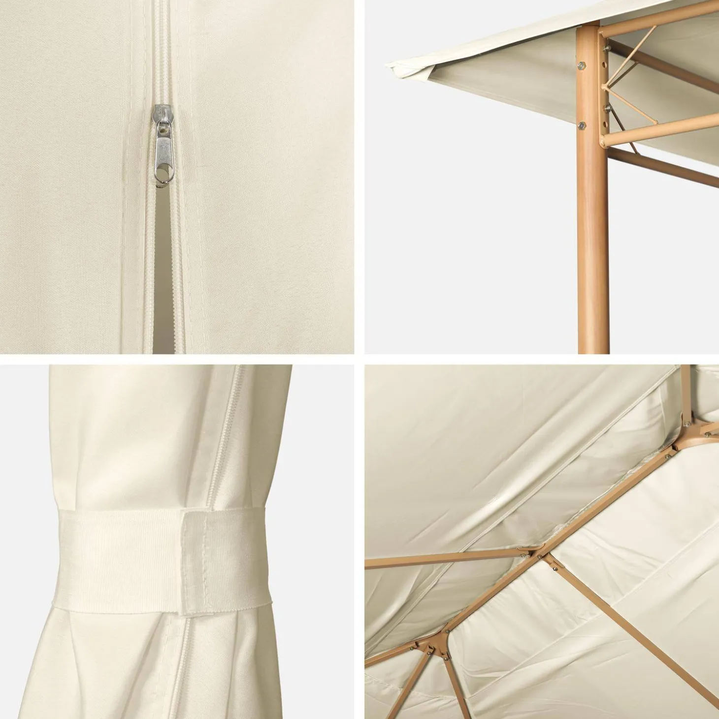 Gazebo da giardino per eventi in alluminio con tende scorrevoli, 3x4m