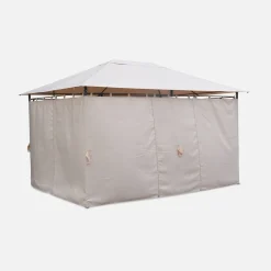 Gazebo da giardino per eventi in alluminio con tende scorrevoli, 3x4m