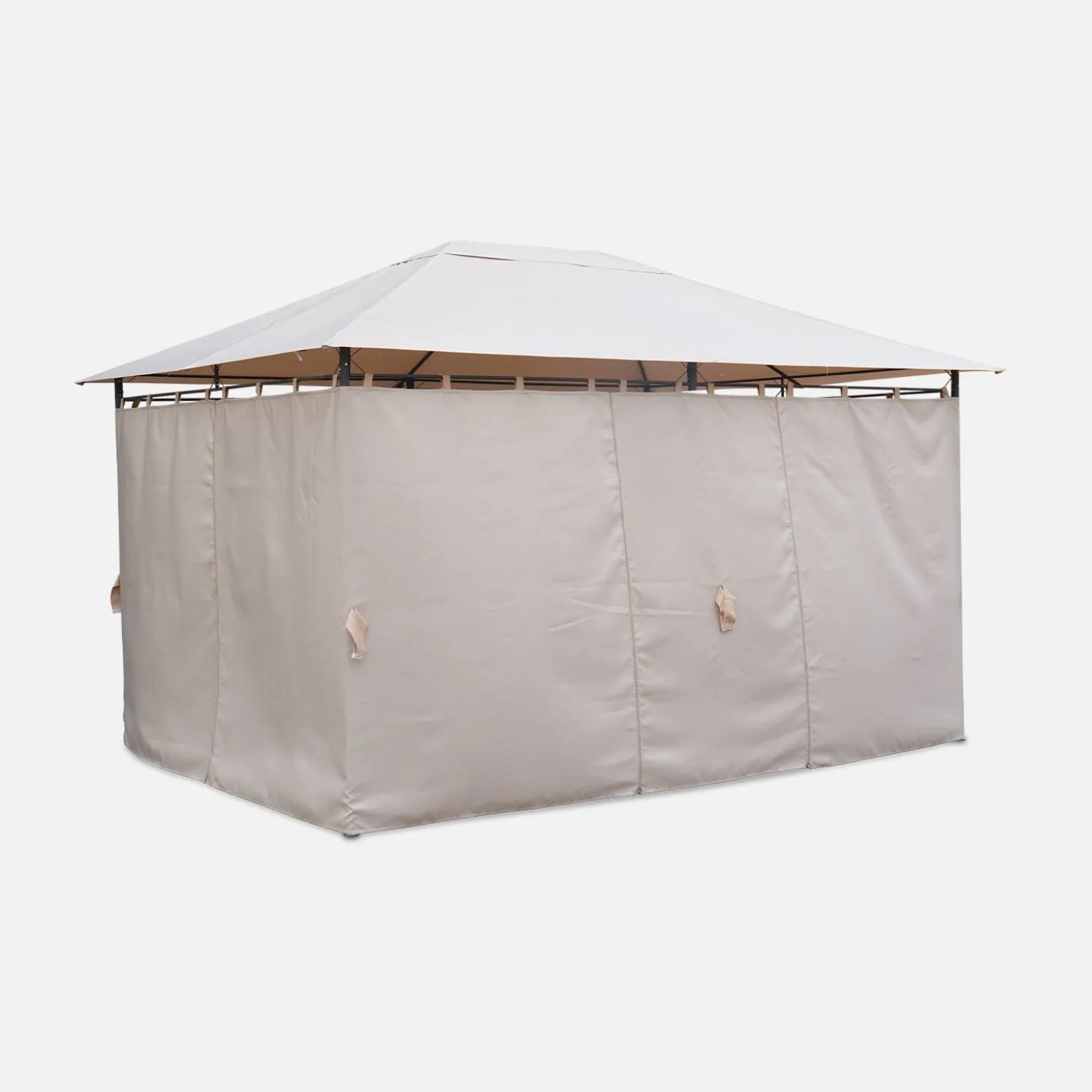 Gazebo da giardino per eventi in alluminio con tende scorrevoli, 3x4m