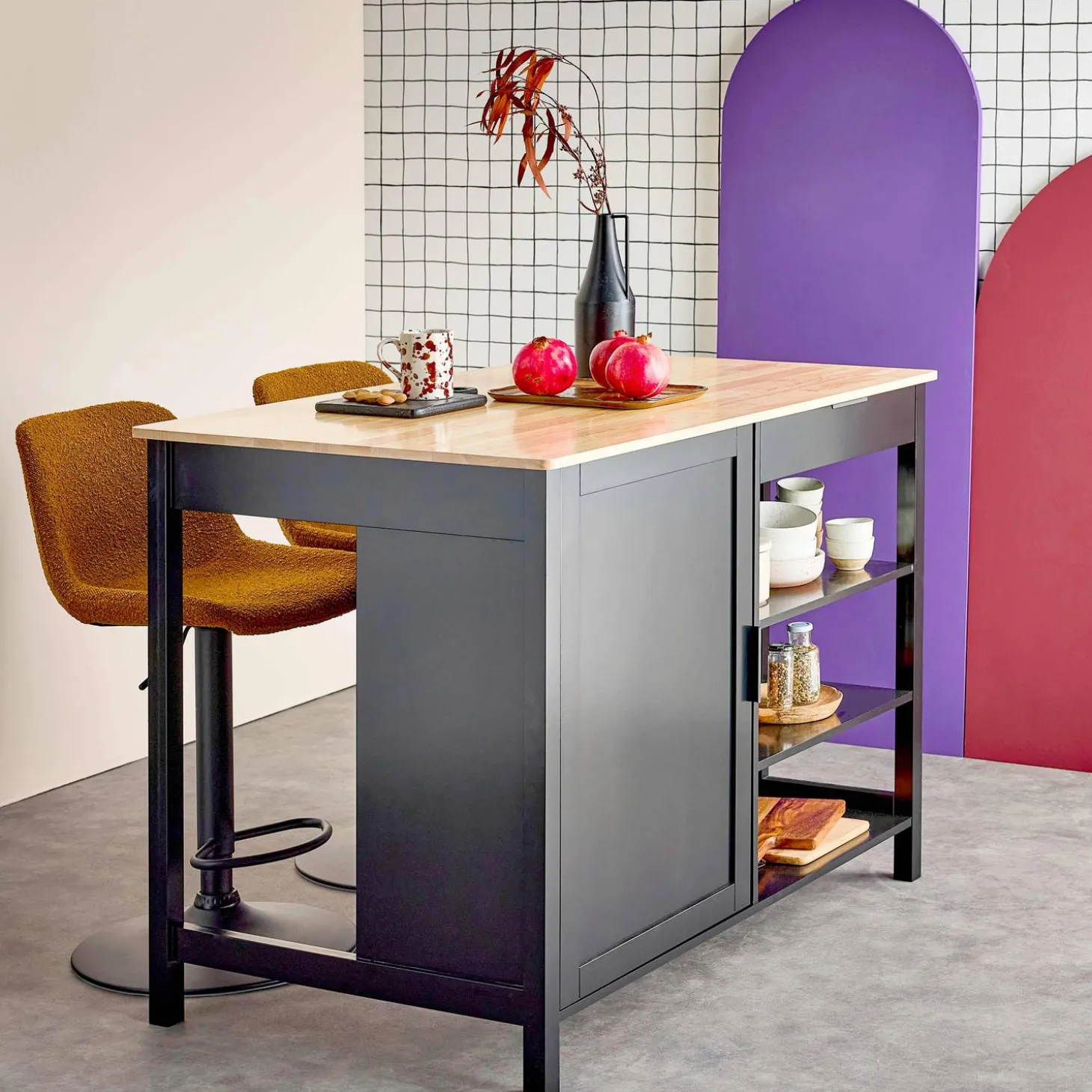 Isola da cucina 3 in 1, 120cm