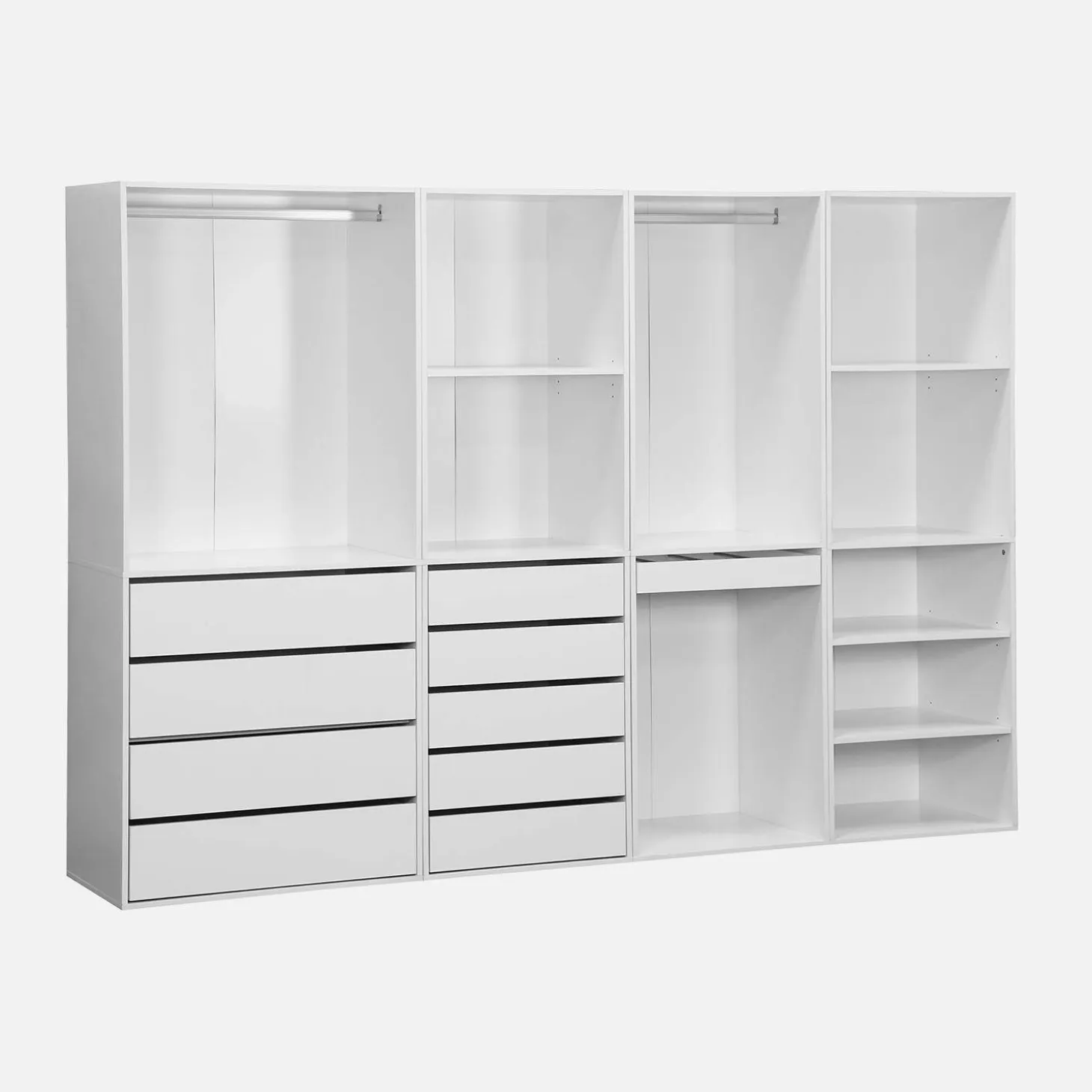 Kit armadio modulare con 4 unità
