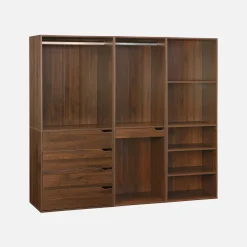Kit guardaroba modulare decorazione legno 3 elementi