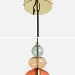 Lampada a sospensione in vetro, Ø15cm