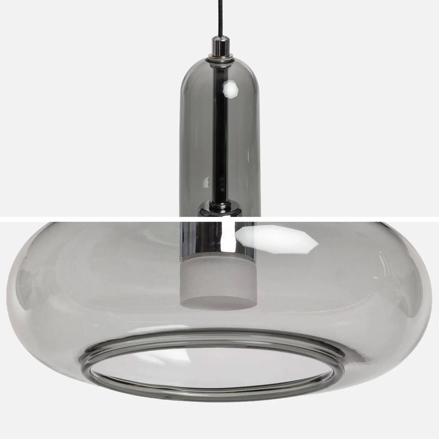 Lampada a sospensione LED in vetro, Ø15cm