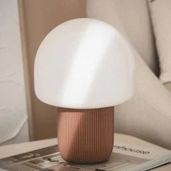 Lampada da tavolo da interno in resina e PVC, Ø18cm