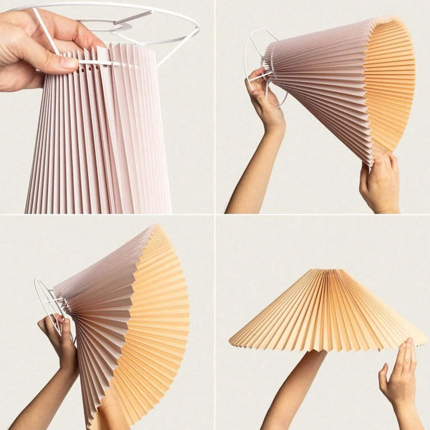 Lampada da tavolo da interno in legno e tessuto, Ø 10,5 cm