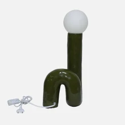 Lampada da tavolo in design organico ceramica smaltata, 45cm