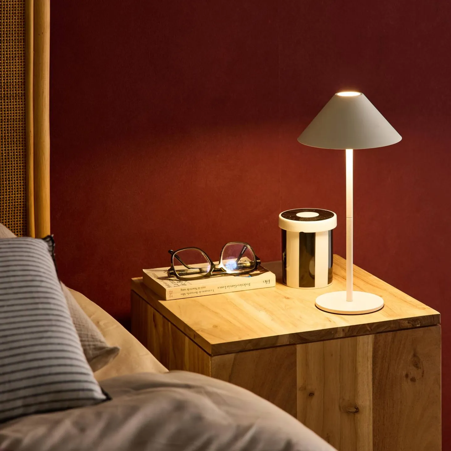 Lampada da tavolo LED senza fili, 32cm