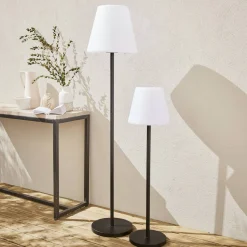 Lampada da terra colore bianco con batteria ricaricabile