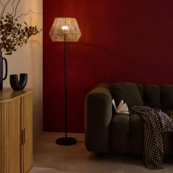 Lampada effetto rattan, 150cm