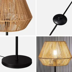Lampada effetto rattan, 150cm