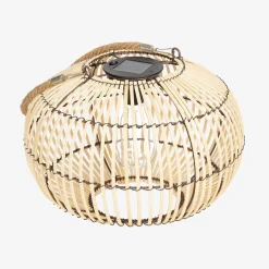 Lampada solare LED in rattan, 31.5cm