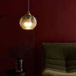 Lampade sospesa in metallo e vetro, 20cm