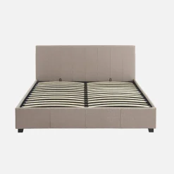 Letto a cassettone con rete a doghe e testiera, 160x200cm