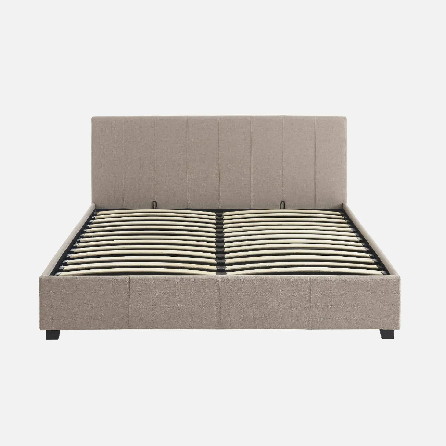 Letto a cassettone con rete a doghe e testiera, 160x200cm