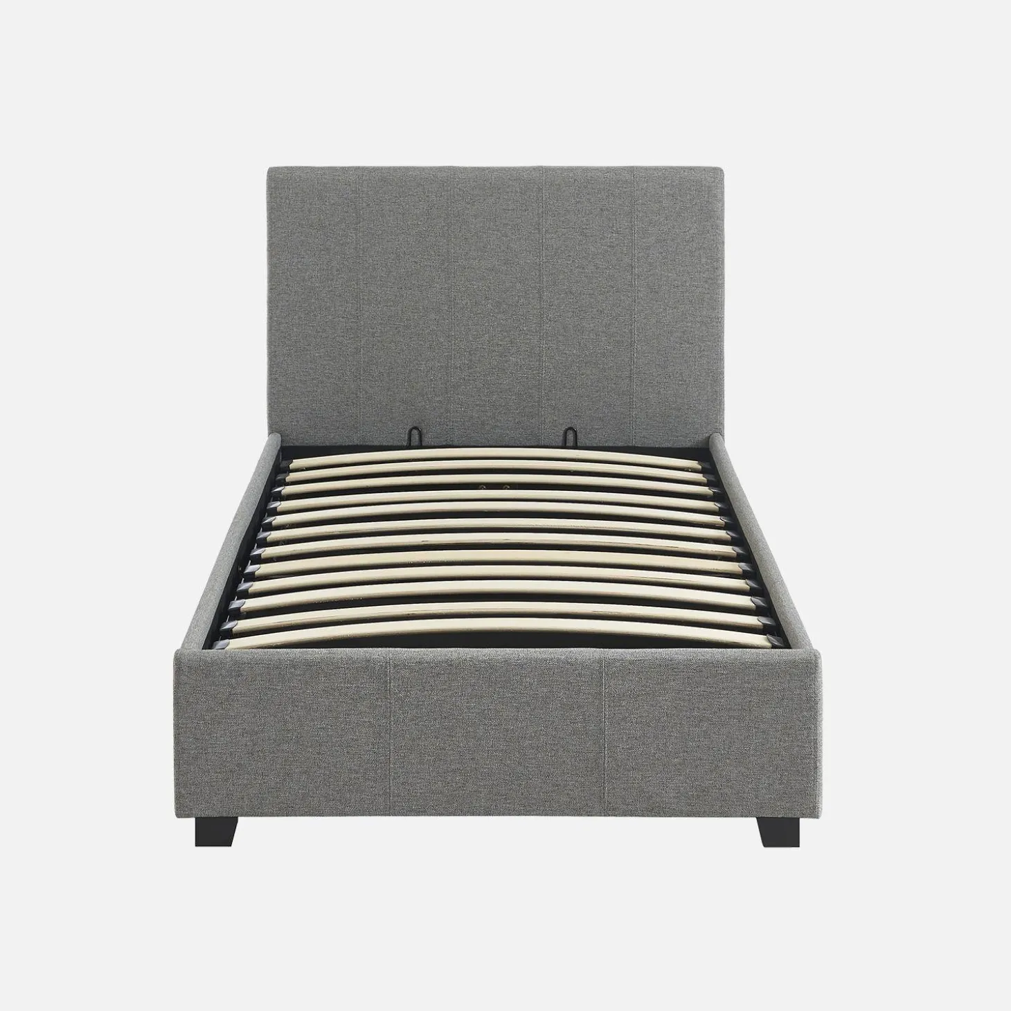 Letto a cassettone con rete a doghe 90x190cm, velluto a coste fini