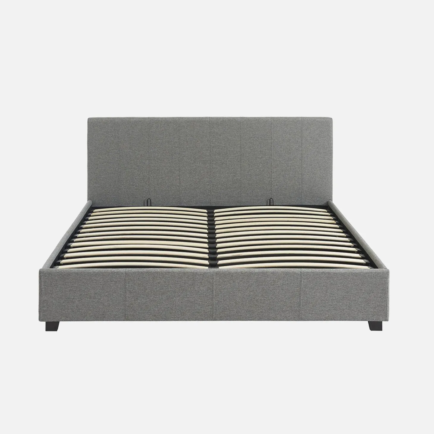 Letto a cassettone con rete a doghe e testiera, 160x200cm