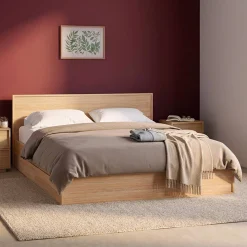 Letto con rete a doghe e testiera 160x200cm + 4 cassetti