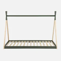 Letto tenda per bambini 190cm pino naturale, base inclusa